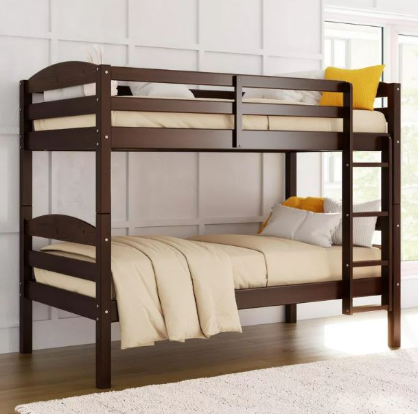 Litera convertible de madera maciza Tamaño Twin, color Expreso - Better Homes & Gardens