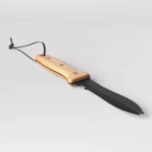 Alternative view of Cuchillo de jardín de acero inoxidable con mango de madera -  Smith & Hawken