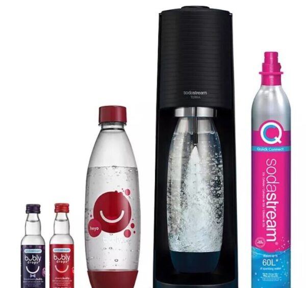 Maquina para hacer agua con gas, color negro - SodaStream Terra