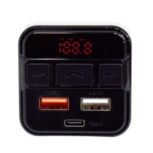 Alternative view of Cargador con transmisor FM para automóvil y entrada Tipo-C - Brodu