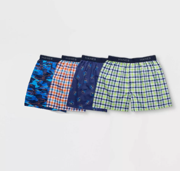 Paquete de 4 calzoncillos para niños Talla M - Hanes