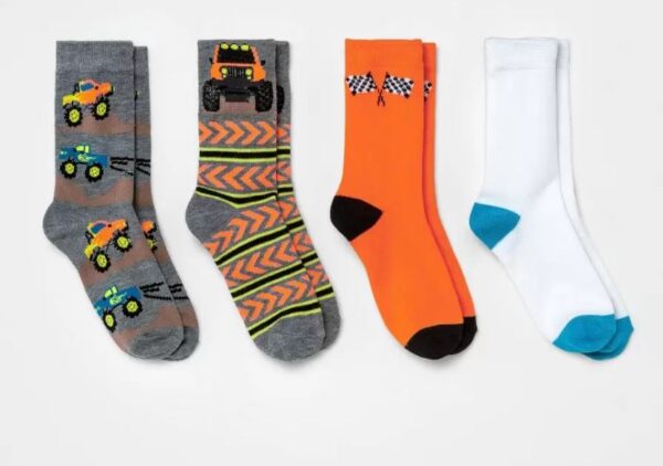 Paquete de 4 pares de calcetines para niños talla M - Cat & Jack