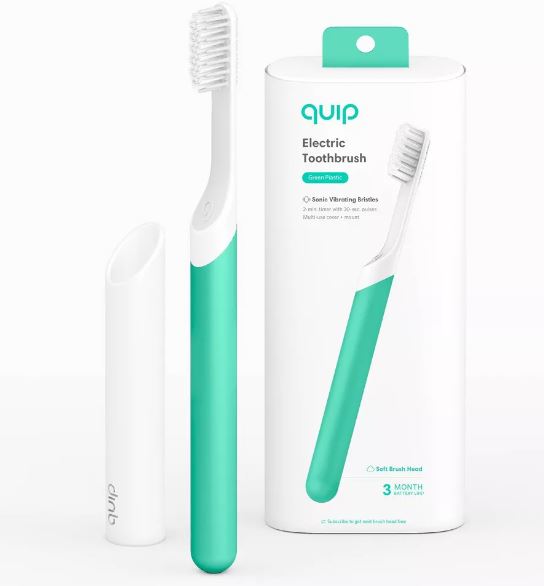 Cepillo de dientes eléctrico de plástico con estuche de viaje - quip