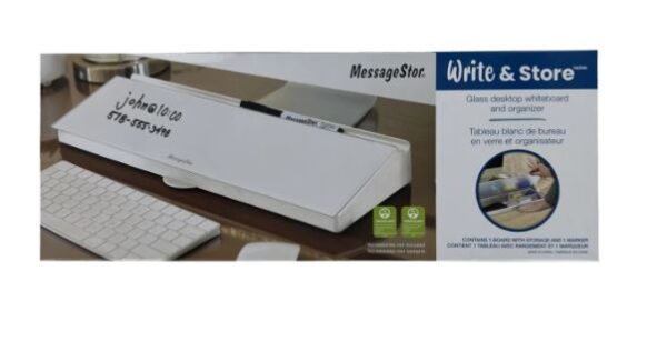 Pizarra blanca y organizador de escritorio MessageStor Write & Store