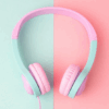 Auriculares plegables con cable para niños JBuddies Gen 2 - Rosa/Verde