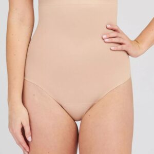 Calzón de cintura alta tipo faja color beige para dama talla L - Spanx