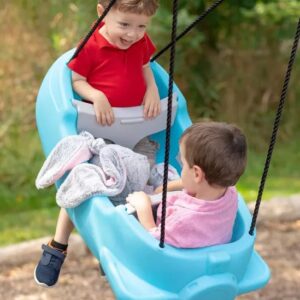 Alternative view of Columpio con forma de cohete para niños color azul - Step 2