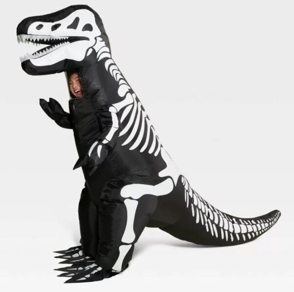 Disfraz inflable para adulto de esqueleto de dinosaurio unitalla - Hyde & Seek