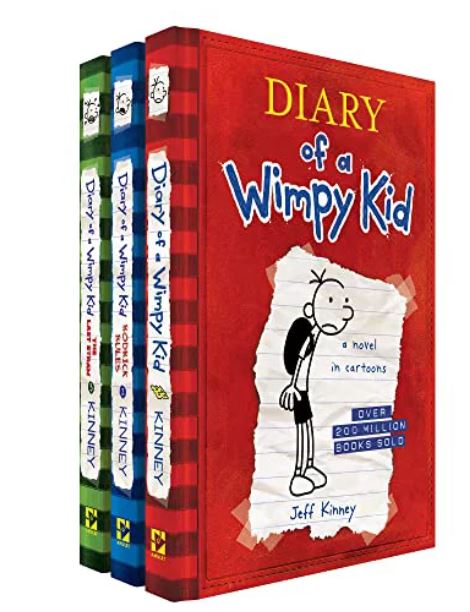 Paquete de 3 libros de ¨Diario de un niño debilucho¨ (tapa dura) (en inglés)