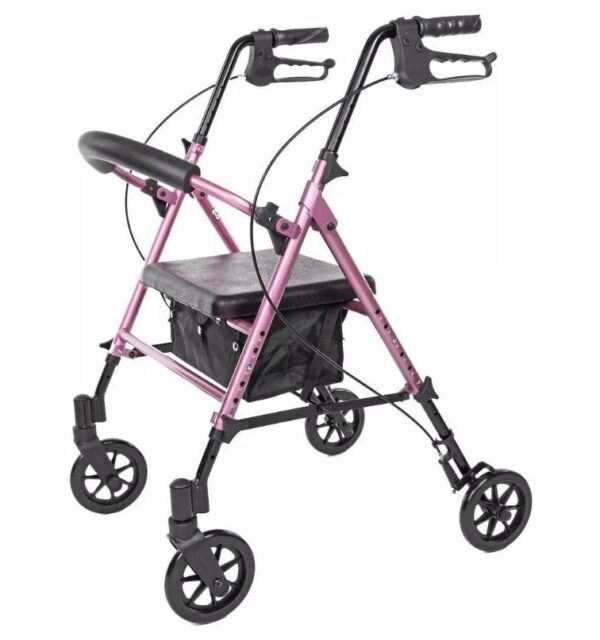 Andadera ajustable para adulto color rosa con asiento - Step N' Rest