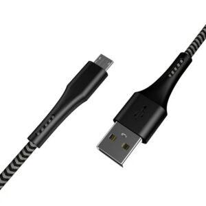 Alternative view of Cable USB-Microcarga de 6 pies con kevlar color negro