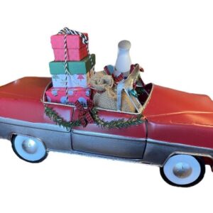 Carro convertible Vintage preiluminado color rojo - Members Mark