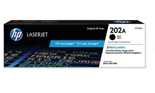 Cartucho de toner color negro - HP LaserJet 202A