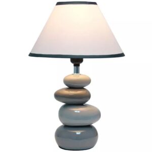 Alternative view of Lámpara de mesa de piedra color gris cerámica - Simple Desings