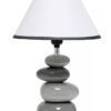 Lámpara de mesa de piedra color gris cerámica - Simple Desings