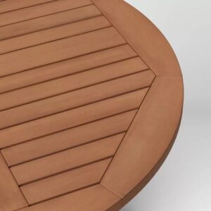 Alternative view of Mesa redonda de comedor para patio color Marrón - Threshold