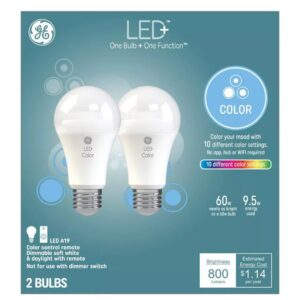 Alternative view of Paquete de 2 focos LED con control remoto - GE