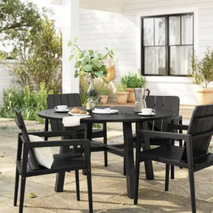 Alternative view of Juego de 2 sillas de comedor para patio color Negro - Smith & Hawken