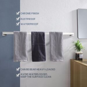 Alternative view of Toallero de 36 pulgadas de acero inoxidable - KOKOSIRI