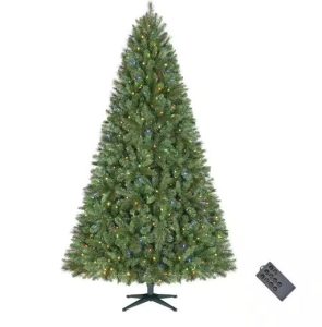 Árbol de Navidad Wesley con Luces LED Multicolor de 7,5 ft