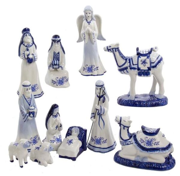 Nacimiento de porcelana de 11 piezas - Kurt Adler