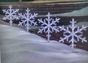 4 Luces para patio con forma de copo de nieve - Philips