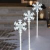 5 luces navideñas para jardin de copos de nieve-  MembersMark