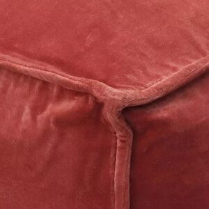 Alternative view of Asiento Puf cuadrado de terciopelo - Threshold