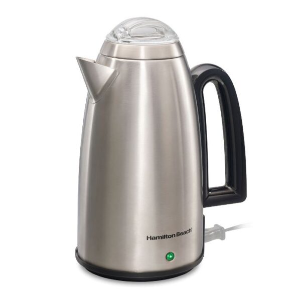 Hervidor/Cafetera eléctrica de 12 tazas de acero inoxidable - Hamilton Beach