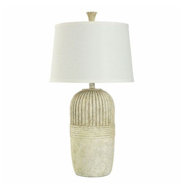 Lámpara de mesa estilo cerámica lavada en blanco de 27" - Stylecraft