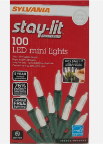 Cadena de 100 luces led color blanco puro marca SYLVANIA
