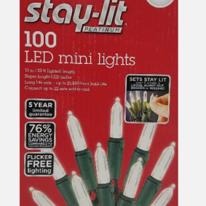 Cadena de 100 luces led color blanco puro marca SYLVANIA
