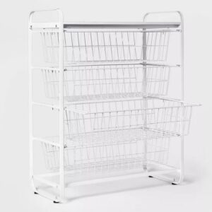 Alternative view of Mueble organizador de 4 niveles color blanco - Brightroom