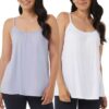 Paquete de 2 blusas de tirantes para dama con copas talla L - 32 Degrees