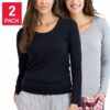 Paquete de 2 camisas de manga larga para dama talla M - Lucky Brand