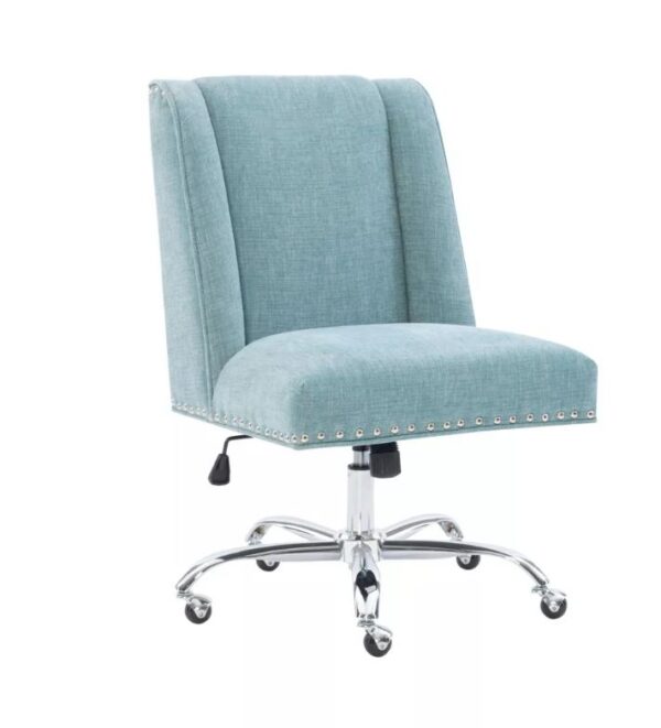 Silla de oficina color Aqua marca Linon