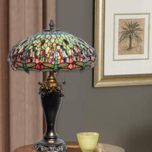 Alternative view of Lámpara de mesa de bronce antiguo de 27" - Dale Tiffany
