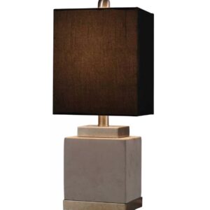 Alternative view of Lámpara de mesa de latón de 20", color negro - StyleCraft