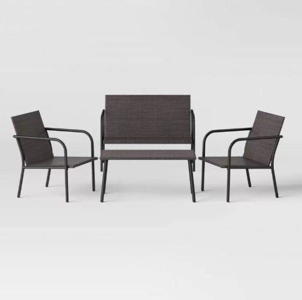 Juego de sala para patio de mimbre de 4 piezas - Room Essentials