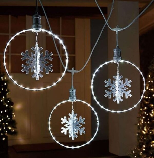 Luces LED giratorias de copo de nieve de 3 piezas - Member's Mark