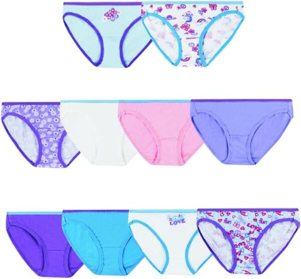 Paquete de 14 calzones para niña talla 14 marca Hanes