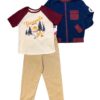 Conjunto de ropa guinda y azul de 3 piezas para niño talla M (8) - Members Mark
