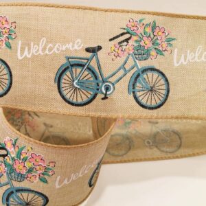 Liston con diseño de bicicleta welcome primaveral de 2.5" de ancho - Member's Mark