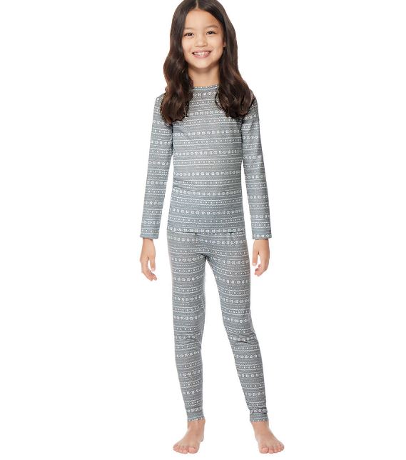 Conjunto de ropa termica para niños Talla L (12/14), Gris – 32