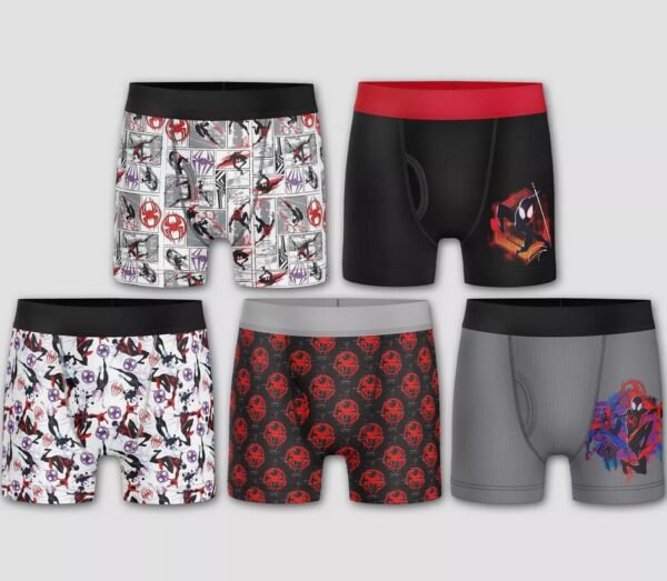 Paquete de 5 calzones para niños talla 6 estilo Marvel Spider-Man: Miles Morales