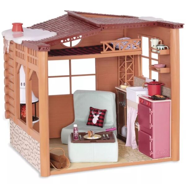 Casa de muñecas Our Generation Cozy Cabin para muñecas de 18"