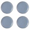 4 Platos planos de ensalada de gres, Azul - Linden Street