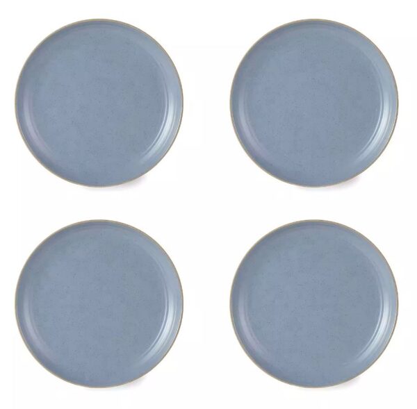 4 Platos planos de ensalada de gres, Azul - Linden Street