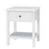 Mesita de noche con 1 cajon, blanca - Costway