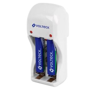 Mini cargador con 2 pilas AAA recargables - Volteck